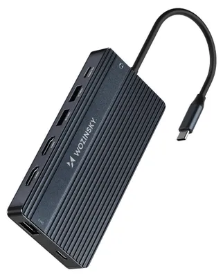 Zdjęcie produktu dla Wozinsky WDS03Y5S, Przewodowa, USB 3.2 Gen 2 (3.1 Gen 2) Type-C, 100 W, 10,100,1000 Mbit/s, Szary, SD, MicroSD (TransFlash)