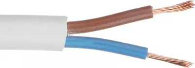 Immagine prodotto di 5 m di cavo di installazione rotondo Cavo 2 x 1,5 mm rotondo bianco