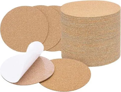 Produktbild von Famanu Set von 20 selbstklebenden Korkuntersetzern - 9 x 9 cm