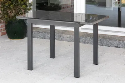 Produktbild von Polobalkonový rozkládací stůl Merxx 80/120 x 70 cm - hliníkový rám grafitový