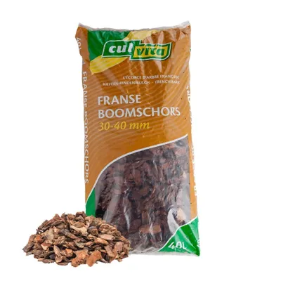 Image de Culvita | Écorce de pin française premium 40 litres | Paillage décoratif |