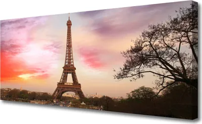 Produktbild von Tulup Leinwand-Bilder 125x50 Wandbild Canvas Kunstdruck Eiffelturm Architektur