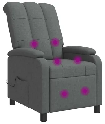 Imagen del producto de Sillón de masaje y relax, color gris oscuro, tapizado en tela
