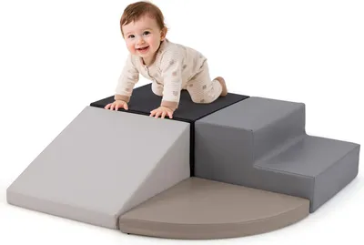 Immagine prodotto di COSTWAY 4 TLG. Blocchi da costruzione in schiuma, blocchi da costruzione giganti, blocchi da costruzione morbidi, blocchi da costruzione grandi, blocchi da costruzione per bambini in età prescolare, neonati e scolari