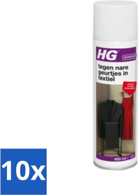 Imagen del producto de HG: Eliminador de olores desagradables para tejidos, 400 ml. Paquete económico: 10 unidades