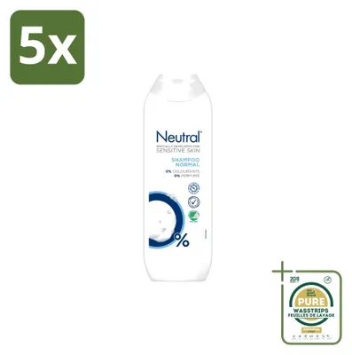 Zdjęcie produktu dla 5 sztuk szamponu neutralnego, 0% dla włosów normalnych - 250 ml - zestaw ekonomiczny