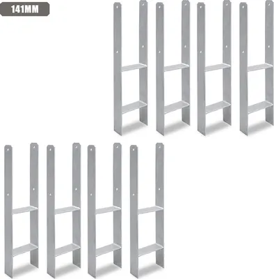 Produktbild von Faziango Pfostenanker für den Außenbereich – extra robust, witterungsbeständig und ideal für Holzpfosten im Garten - 141mm 8x