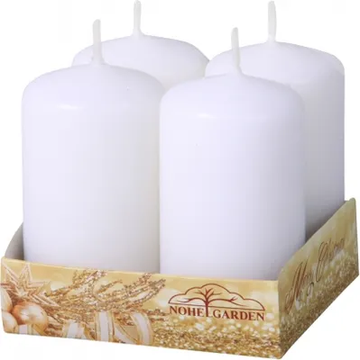 Image de Bougie de l'Avent mat d4x8cm 4pcs