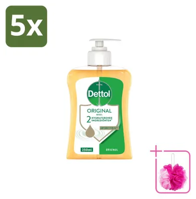 Produktbild von 5 x Dettol Antibakterielle Handseife Original - 250 ml - Sparpackung - 5 Stücke