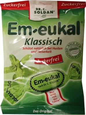 Produktbild von Em eukal Klassisch Zuckerfreie klassische Hustenbonbons Menthol 75g