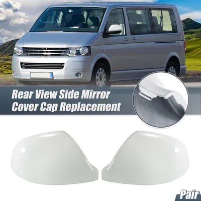 Image de Paire De Couvercles De Rétroviseur De Remplacement Blancs pour Volkswagen Transporter T5 T6 - Protections De Miroir Extérieur