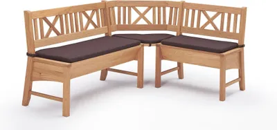 Produktbild von Eckbank Deborah aus Massivholz 224 x 135 x 87 Küchenbank massiv Buche lackiert/Dunkelbraun 12147-224135-braun