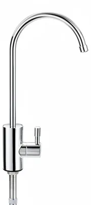 Produktbild von Umkehrosmose Design Wasserhahn Chrom Armatur Bogen - Ein-Wege Hahn 1/4'