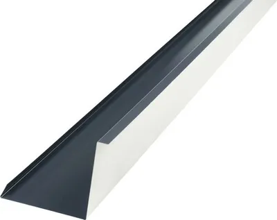Produktbild von PRECIT Wandanschlußblech für Metallziegel Anthrazitgrau RAL 7016 1000 mm x 100 mm x 115 mm