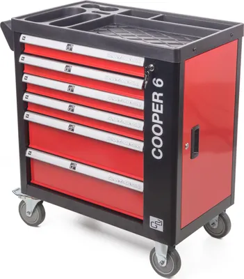 Obrázek produktu pro Dílenský vozík G21 Cooper 6, černo-červený