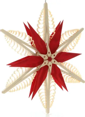 Produktbild von Fensterschmuck Holzstern mit Beleuchtung BxHxT 32x32x6cm NEU