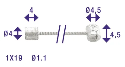 Zdjęcie produktu dla Umwerferkabels 2.25m Nexus / Suntour / Shimano (6400)