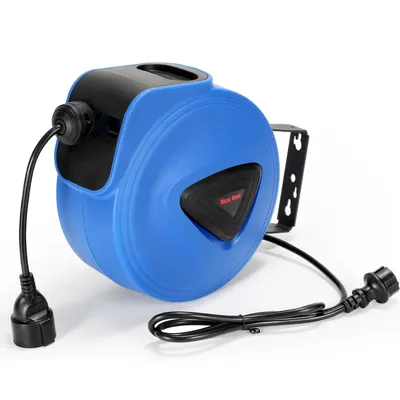 Immagine prodotto di TolleTour 20 m di avvolgicavo alimentazione prolunga cavo presa di corrente avvolgicavo automatico con funzione di riempimento per montaggio a parete