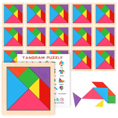 Obrázek produktu pro Tangram – Dřevěná puzzle hra – Vzdělávací hračka pro děti