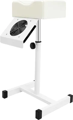 Productafbeelding van Mobiele pedicure stoel - Voetensteun kruk - Voetverzorging salon - Met afzuiging - 45-68 cm hoogte - Wit