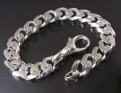 Produktbild von Panzerarmband 9,8mm x23cm Sterling Silber 925 ArmKette diam. K13598-23