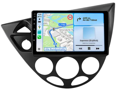 Produktbild von 9 Zoll 6+128GB Android Autoradio für Ford Fiesta 1995-2001 Focus Mk1 1998-2004 Wireless CarPlay Android Auto 4G WiFi GPS Navi 8Kern RDS DSP DAB+