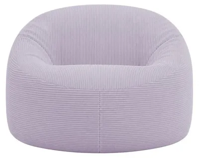 Image de Pouf déhoussable velours côtelé épais BANANAIR 100 cm violet