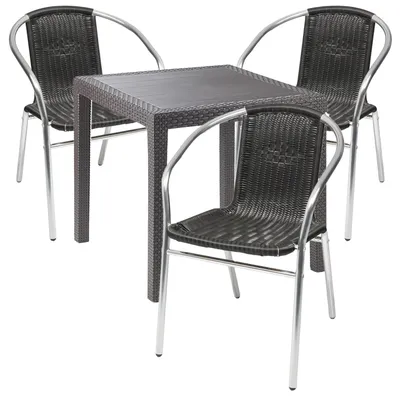 Produktbild von Sitzgarnitur Bistrogarnitur 4-teilig Aluminium - Kunststoff