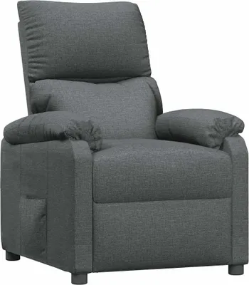 Image de vidaXL Fauteuil relax gris foncé Tissu