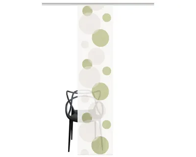 Produktbild von Schiebegardine Scherli Kreise grün 60x245 cm