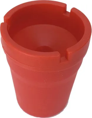 Produktbild von Windsicherer kompakter Aschenbecher 7,5 x 10,5 cm mit Aschebehälter