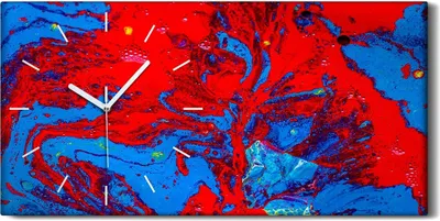 Produktbild von Wohnzimmer-Bild Leinwand Uhr Geräuschlos 60x30 Malerei Abstrakte Kunst - weiße Hände