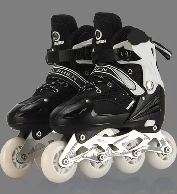 Produktbild von Kinder Inline Skates Rollschuhe mit Leuchtenden Rädern Verstellbar  für Jungen, Mädchen, Anfänger Größe 35-38