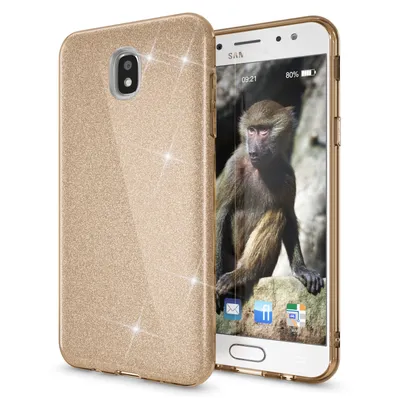 Produktbild von Samsung Galaxy J5 2017 (EU-Modell) Hülle Handyhülle von NALIA, Glitzer Case Cover Gold