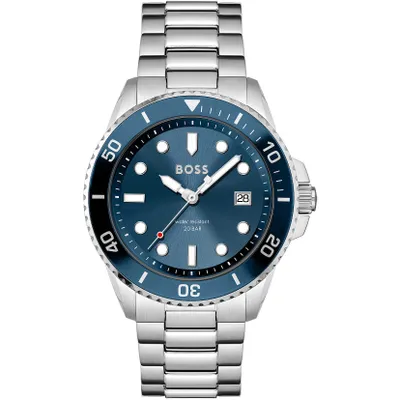 Produktbild von Nur Zeit Hugo Boss Versilbert/Stahl   Kollektion Ace - mann