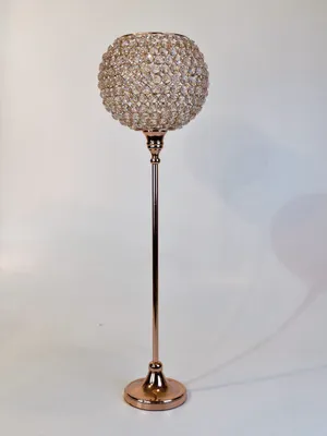 Produktbild von Kristall Kerzenständer Marie XXL in KUPFER Teelichthalter Kerzenhalter Kerzenleuchter Tischdeko Gastgeschenke Kupfer, 21x70h