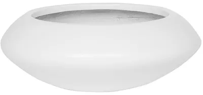 Productafbeelding van Keramische potten, schaalvormige plantenpot, Tara, matwit, diameter 40 cm, hoogte 15,5 cm