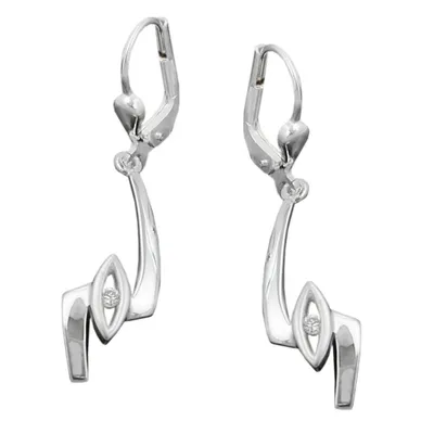 Produktbild von Ohrbrisur Ohrhänger Ohrringe 36x8mm Zickzack mit Zirkonia glänzend Silber 925 silber 36x8mm