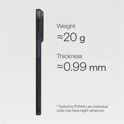 Produktbild von Pitaka KI1701BP, Cover, Apple, iPhone 17 Pro, 16 cm (6.3"), Schwarz
