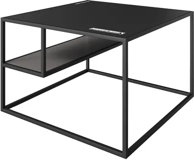 Produktbild von Couchtisch - 70 x 70 cm - Grau - Schwarz - Metallgestell - mit Ablagefläche