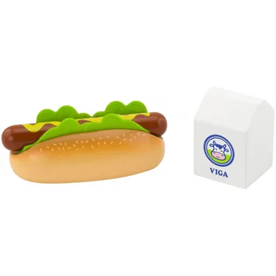 Obrázek produktu pro Dřevěná sada hotdog a mléko