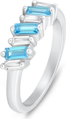 Immagine prodotto di Anello in argento con zirconi RI101W - Circuito: 52 mm