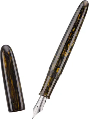 Image de Stylo plume M 8, plume en or brun, avec convertisseur d'encre, pour l'écriture