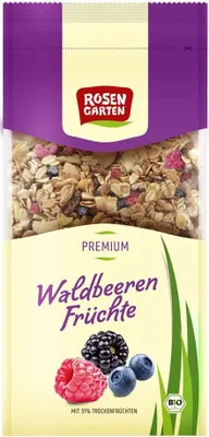 Produktbild von Rosengarten Waldbeeren-Früchte Müsli 375g