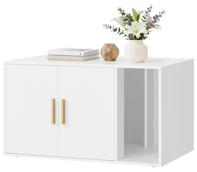 Produktbild von Feandrea Katzenklo-Schrank, Katzenhaus, Beistelltisch, 80 x 50 x 45 cm