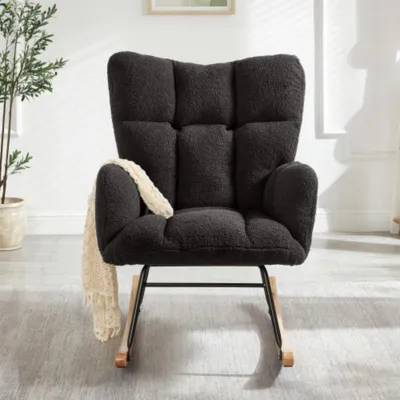 Produktbild von Schaukelstuhl Vielseitiger Relaxsessel für Wohnzimmer, Schlafzimmer, Büro, Balkon, Stilvoller Sessel 69×89×101 CM