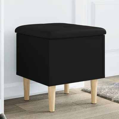 Produktbild von Design Möbel Sitzbank mit Stauraum Schwarz 42x42x46 cm Holzwerkstoff - 2024 Neu