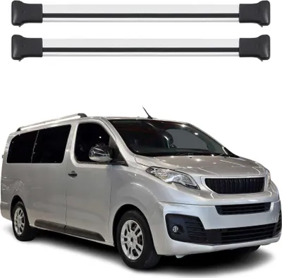 Obrázek produktu pro Příčné střešní nosiče pro Peugeot Expert 2016–2021, hliník, šedé