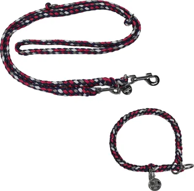 Produktbild von EQuest Halsband & Führleine Ultimo für Hunde im Set - Pink Lady, 50 cm