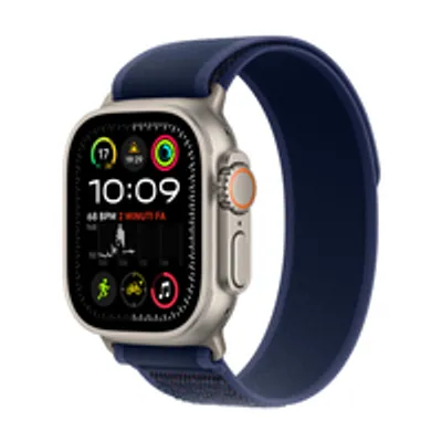 Produktbild von Apple Watch Ultra 2 GPS+ Cellular 49mm Natural Titanium Case with Blue Trail Loop - M/L